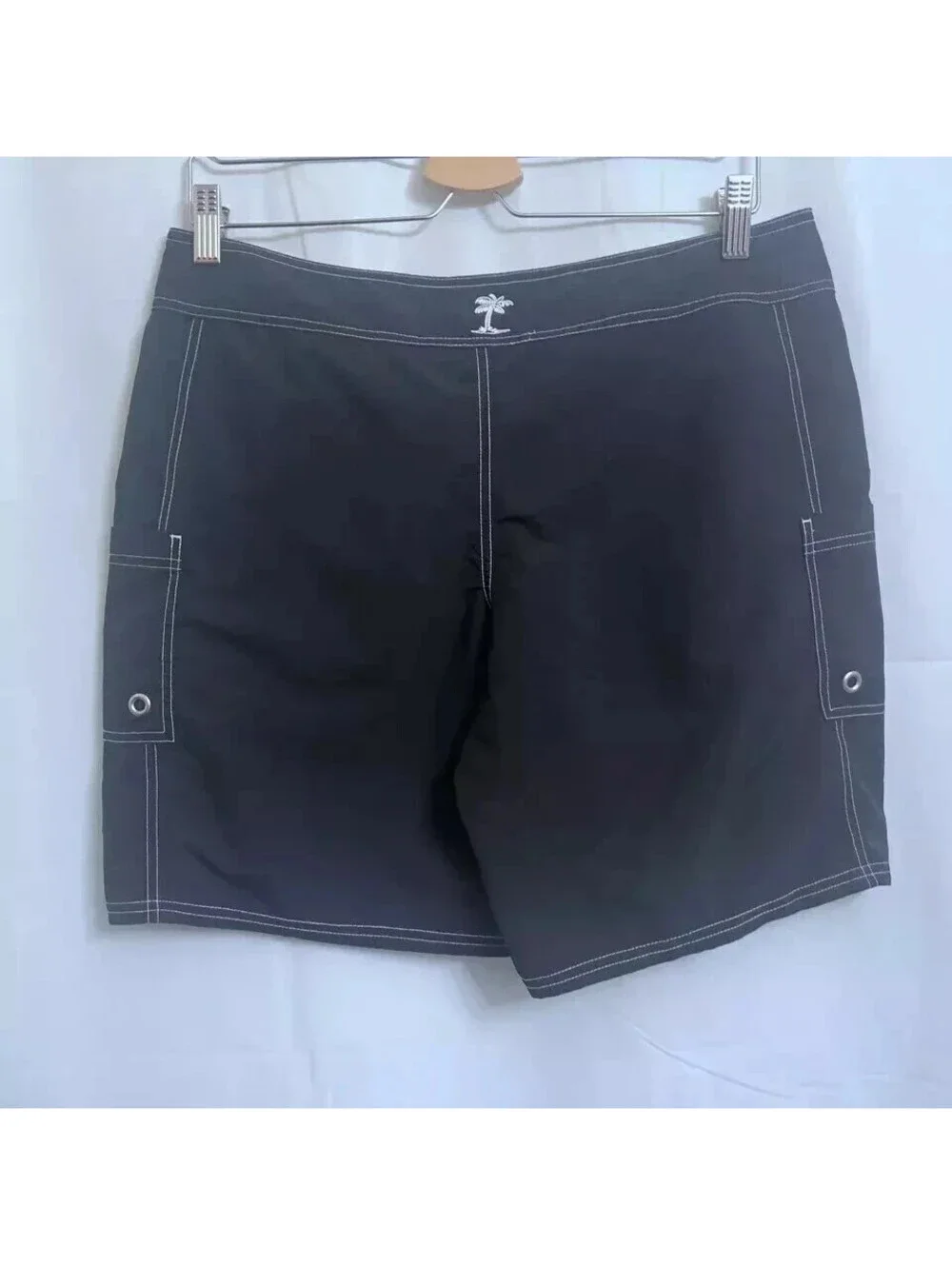 Tommy Bahama Nylon Board Shorts Men's Medium M Black / White 8 1/2